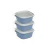 DÜNYA DP-31272-999 ( KARE ) ( 3PCS = 1000ML ) EASY KEEP SAKLAMA KABI ( RENKLİ PLASTİK & ŞEFFAF KAPAK )*12=K