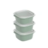 DÜNYA DP-31273-999 ( KARE ) ( 3PCS = 2200ML ) EASY KEEP SAKLAMA KABI ( RENKLİ PLASTİK & ŞEFFAF KAPAK )*12=K
