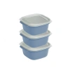 DÜNYA DP-31273-999 ( KARE ) ( 3PCS = 2200ML ) EASY KEEP SAKLAMA KABI ( RENKLİ PLASTİK & ŞEFFAF KAPAK )*12=K