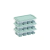DÜNYA MTF-16016-999 ( 3PCS & 9LU ) ( MİNİ ) ( KÜP ŞEKİL ) PLASTİK BUZLUK ( KAPAKLI ) ( SİLİKON TABAN=YAPIŞMAZ & PARMAK BAS ÇIKARLI )*36=K