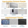 ENFA ENF-776 ( TEK DÜĞME=MİKA KRİSTAL PLASTİK ) ASKI ( ŞEFFAF PVC YAPIŞKANLI MONTAJ )*250X16