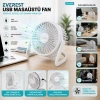 EVEREST EFN-505 ( USB ŞARJLI & PVC GÖVDE ) ( 14.5X14.1CM ) MASA ÜSTÜ FAN & VANTİLATÖR*30