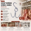 İBİCO ( 10MM ) ( W ) KASAP KURBAN ÇENGEL KANCA*10X1