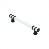 İBİCO-963 ( 12.8CM ) ( YÜZÜK SİYAH & KULP BEYAZ ) ( KARE ) ÇEKMECE KULP*10X5