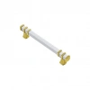 İBİCO-966 ( 12.8CM ) ( YÜZÜK ALTIN & KULP BEYAZ ) ( KARE ) ÇEKMECE KULP*10X5