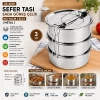 İBİCO ÇELİK NO-16CM ( 3LÜ ) ( METAL ) SEFER TASI ( TAŞIMA KULP=BAĞLAMA KANCALI )*50