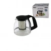 İBİCO İ22-352 ( 900ML ) ( CAM ) DEMLİK ( ÇELİK SÜZGEÇLİ & PLASTİK KULP & KAPAK & KROM ÇERÇEVE )*48