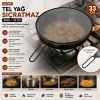 İBİCO İ22-423 ( SİYAH ) ( SAPLI ) ( 33CM ) TEL YAĞ SIÇRATMAZ ( METAL ÇERÇEVE & SAP ) ( SAP=14CM )*12X12