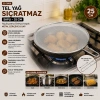 İBİCO İ22-424 ( LUX & KROM ) ( SAPLI ) ( 25CM ) TEL YAĞ SIÇRATMAZ ( METAL ÇERÇEVE & SAP ) ( SAP=17CM )*12X12