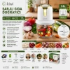 KİWİ KC-8221 ( USB TO TYPE-C ŞARJLI MİNİ ) ( 3 BIÇAKLI ) GOLD BLENDER RONDO GIDA DOĞRAYICI ( 1.2LT=MİKA KRİSTAL HAZNE )*6