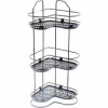 LALEZAR LZR-625 ZARİF ( 3 KATLI ) ( KALP MODEL ) DUŞ KABİN RAF KÖŞELİK SİYAH BEYAZ*8
