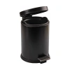 LALEZAR TEMA LZR-813-S ( 5LT ) ( SİYAH ) PEDALLI METAL ÇÖP KOVASI*8