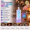 LED CANDLE KAMP YAKUT-13635 ( KÜÇÜK BOY= ÇAP:5CM & Y: 9CM ) ( PİLLİ ) LED MUM ( MİKA KRİSTAL PLASTİK )*12X40