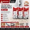 MEDALYAN DL-39 ( NO-3 ) ( 25PCS ) ÇELİK ÇİVİLİ KROŞE *12X9
