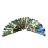MUJGAN MJGN-978 ( ÇİÇEK RESİMLİ ) ( TÜLLÜ KENAR ) YELPAZE  ( PLASTİK BEZLİ & SAPLI )*12X50