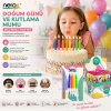 NEROX NRX-3013 ( 10PCS ) ( RENKLİ ) ( SÜS ) DOĞUM GÜNÜ MUMU ( BEYAZ PLASTİK TUTACAK )*24X20