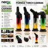 NEROX NRX-9305 ( METALİZE ) ( OYNAR BAŞLI ) ( PÜRMÜZ & TORCH ) ( NARGİLE & KAMP ) ÇAKMAK ( DOLDURULABİLİR ) ( AYAKDA DURABİLİR )*12X12