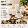 NEWLİFE CLKN-1652-A-B-C-D-E-H ( 12PCS=6-TAKIM ) PORSELEN KAHVE FİNCANI*18