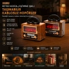NSS PLATOON NS-901BT PL-4715 ( USB ŞARJLI & ŞÖMİNE ) ( İBRELİ ) FM RADYO RETRO ( MP3 USB & TF PLAYER ) SPEAKER*40