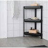 OM-2013-ÇELİK AYNA-20397-0688 ( SİYAH ) ( ÜÇGEN ) ( ÇUKUR ) PRATİK RAF ÜNİTESİ PLASTİK*8