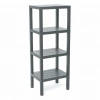 OMBEG OM-0220-2115-0114 ( 4 ( DÜZ ) RAFLI & GRİ ) MODÜLER ÜNİTE PLASTİK*6