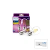 PHILIPS ( 7W = 60W & E27 ) ( GOLD COLOR ) ( LED FİLAMENT & RUSTİK AMPUL ) ( 2 PCS ) LAMBA ( 806 LUMEN ) ( CAM GÖVDE )*6=K