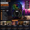 PLATOON PL-4660 CH-880 KARAOKE ( MİKROFONLU ) SPEAKER HOPARLÖR (BT & SD & USB SARJLI) ( RGB IŞIKLI) ( DC 5V & AUX ) ( 8 INCH )*8
