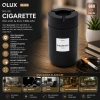 QLUX C-00570 ( 660CC ) ( SİYAH CAM ) ( SİYAH PLASTİK KAPAK ) KÜLLÜK ( NO-08 CIGARETTE & KÜL TABLASI )*12=K