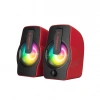 RAMPAGE FALSETTO RMS-G7 ( KIRMIZI & RGB IŞIKLI ) ( 1+1 ) HOPARLÖR SPEAKAER SET ( USB KABLO ) 2.0 MULTİMEDYA & 6W*20