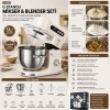 SİNBO SMX-2779 STANDLI MİKSER & BLENDER SETİ ( HAMUR YOĞURUCU & ÇIRPICI & KARIŞTIRICI ) (  8KADEM. HIZ AYAR )( 12LT HAZNE )( 2000W )*1