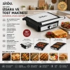 SİNBO SSM-2590 ( BEYAZ ) IZGARA VE TOST MAKİNESİ ( AYARLANABİLİR ISI ) ( 180° AÇILABİLİR ÜST GÖVDE )*2