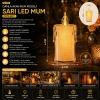SMOKELESS CANDLE YAKUT-9458 ( ORTA BOY ) ( DAMLALI AKAN MUM MODELİ ) ( PİLLİ ) LED MUM*24X20