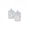 SMOKELESS CANDLES ENF-510 (ORTA BOY= ÇAP:3.5CM & Y: 4.2CM) (DAMLALI AKAN MUM MODELİ) (PİLLİ) LED MUM (MİKA KRİSTAL PLASTİK)*24X20
