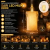 SMOKELESS CANDLES YAKUT-9459 ( BÜYÜK BOY ) ( DAMLA AKAN MUM MODELİ ) ( PİLLİ ) LED MUM*24X20
