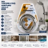 TUDOR TDR-213 ( KROM & ÖRGÜLÜ ) VAKUMLU DUŞ HORTUMU ( 150CM ) ( VAKUMLU AMBALAJ )*50