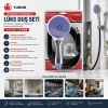 TUDOR TDR-253 MİLANO ( VAKUMLU & SİLİKON ) LÜKS DUŞ SETİ (DUŞ BAŞLIK=MİX) (SİLİKON HORTUM=1.5MT) (MAFSAL=3 KADEME)*50
