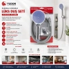TUDOR TDR-253 MİLANO ( VAKUMLU & SİLİKON ) LÜKS DUŞ SETİ (DUŞ BAŞLIK=MİX) (SİLİKON HORTUM=1.5MT) (MAFSAL=3 KADEME)*50