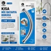 TUDOR TDR-283 ( KUĞU ) ( EVYE & LAVABO ) KISA MİX BATARYA BORUSU ( KROM KAPLAMA & VAKUMLU & SÜZGEÇLİ UÇ)*100
