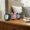 TWIN BELL ALARM CLOCK BGC-10 KARE MASA ÇALAR SAAT ( METAL KASA RENKLİ ) ( PİLLİ & IŞIKLI ) ( ÇAP: 8.8CM )*100