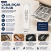 URVE UR-3575 ( ŞEFFAF PLASTİK ) ÇOK AMAÇLI ORGANİZER ( KAPAKLI KUTU ) (23X5.5CM) ÇATAL BIÇAK KUTUSU*24=K