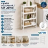URVE UR-3587 RAFTY ( 4 KATLI ) ( TEKERLEKLİ ) SEPET ORGANİZER DÜZENLEYİCİ  ( RAF ÜNİTESİ ) ( 465X145X670MM )*10