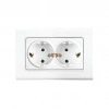 VİKO ( 9140 0056 ) LİNNERA S  2Lİ TOPRAKLI PRİZ ( BEYAZ ) ( ÇERÇEVELİ )*10X6