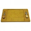 WOODEN WARE BAYSA-1137 ( 40X24CM ) ( AHŞAP BAMBU ) KAHVALTI SUNUM TABAK ( 2 PEYNİR BIÇAK=AHŞAP SAPLI )*36