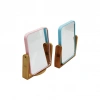 YAKUT-11455 (DİKDÖRTGEN=11X15CM) (AHŞAP BAMBU AYAKLI) MAKYAJ AYNASI (ÇİFT TARAFLI) (PLASTİK ÇERÇEVE)*60
