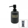 YAKUT-11665 ( KISA ) ( ANTRASİT GRİ & MAT DESEN ) SERAMİK SIVI SABUNLUK*48
