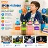 YAKUT-14005 ( RENKLİ & TUTMALI ) ( PLASTİK & PİPETLİ ) SPOR MATARA ( SULUK ) ( 800ML )*50