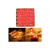 YAKUT-8085 ( 25PCS ) ( KIRMIZI & KALPLİ ) TEA LİGHTS MUM*80