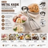 YAKUT-8209 ( METAL ) (DONDURMA & KURABİYE) KAŞIK (PASLANMAZ ÇELİK) (ÇAP :4.9CM & DERİNLİK: 2.5CM & UZUNLUK:21.3CM)*144