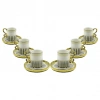 YENİİ NEWLİFE CLKN-2461 ( GOLD ) ( 12PCS=6-TAKIM ) PORSELEN KAHVE FİNCANI*12