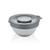 QLUX L-00960-2 ( 2İN1 ) ( KATLANABİLİR ) ( KAPAKLI ) MİKSER KABI ( SİLİKON & PLASTİK ) ( GRİ ) ( 3250ML )*8=K